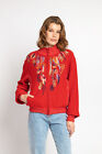 IVKO - Roll Neck Jacket with Embroidery Red