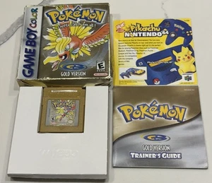 Pokemon: Versión Dorada (GBC, 2000) Auténtico Completo CIB Manual NUEVO AHORRA BATERÍA - Imagen 1 de 24
