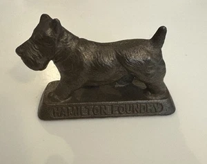 Vintage Hamilton Foundry Cast Metal Scotty Dog / Scottish Terrier Paperweight - Picture 1 of 3