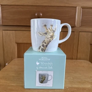 Royal Worcester Wrendale Designs Hannah Dale Mug - Giraffe flowers boxed - Picture 1 of 7