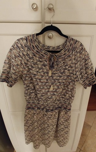 Abito donna Tory Burch manica corta elasticizzato vita 8 multicolore estivo