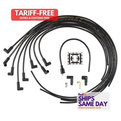 Accel ACL4041K Black 8 mm Spark Plug Wire Kit fits V8 Performance Racing Parts - Image 1 of 4