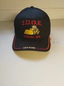 Baseballmütze I.U.O.E Local 101 MO-KAN schwarz Druckknopflasche hergestellt in den USA - Bild 1 von 6