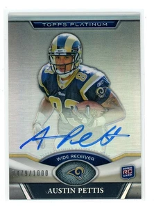 2011 Topps Platinum AUTO ROOKIE Austin Pettis RC #96 SP Rams /1000 - Picture 1 of 2