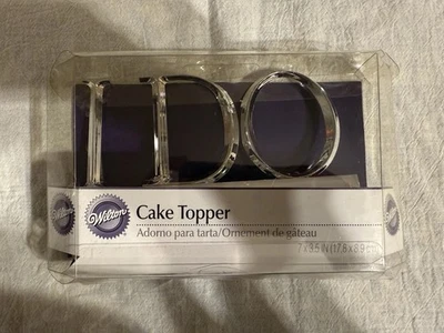 Wilton Cake Topper "I DO" Elegante Boda Decoración Plateada NUEVO En Caja 7 x 3.5" Foto 1 de 2
