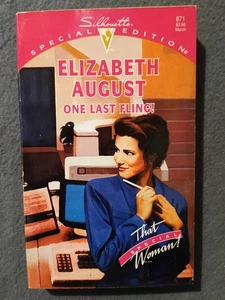 One Last Fling! Elizabeth August 1987 Silhouette Special Edition Romance - Imagen 1 de 3