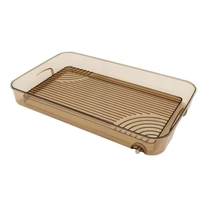 Bar Cart Tray, Spill-Proof Serving Tray with Handles & Drain Hole 14.76x9.1 I... - Bild 1 von 6