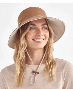 Solbari Resort Wide Brim Sun Hat Cotton Linen UPF 50+ Women’s Size L/XL  New - Picture 1 of 18