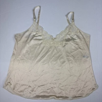 De colección Maidenform Sweet Nothings Talla 36 Cami Beige Ropa Interior Encaje Nylon Foto 1 de 4