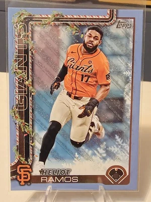 Heliot Ramos 2025 Topps Holiday H129 Light Blue And Silver Glitter - Image 1 of 2