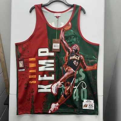 Camiseta deportiva Mitchell & Ness Seattle Supersonics Shawn Kemp #40 95-96 para hombre 2XL NUEVA CON ETIQUETAS Foto 1 de 4