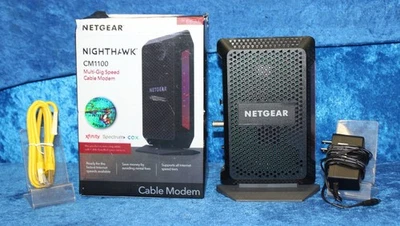 NETGEAR NightHawk CM1100 DOCSIS 3.1 Multi-Gig Cable Modem up to 10GBps - Black - Image 1 of 4