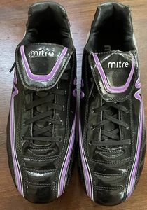 Mitre Valhalla II Fußballschuhe Mädchen Unisex Größe 4,5 schwarz lila - Bild 1 von 9
