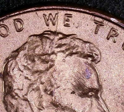 2018 P Lincoln Shield  Cent Spiked Head Die Crack And Die Chip - Image 1 of 4