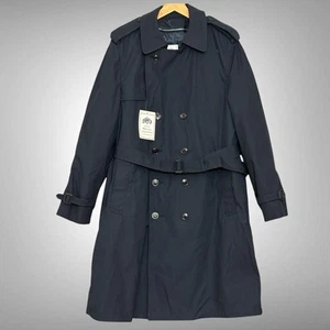 DSCP Defender Collection Men Coat 44R Blue All Weather Zip Liner Military Trench - Picture 1 of 14