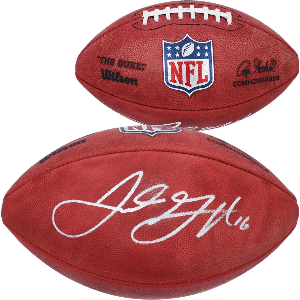 Fútbol americano a todo color autografiado por Jared Goff Detroit Lions Duke Foto 1 de 1