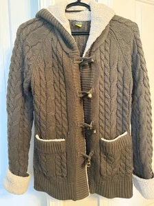 Cabela's Mujer Verde Tejido con Cable Suéter Cárdigan Chaqueta Bolsillos Talla Mediana - Imagen 1 de 6