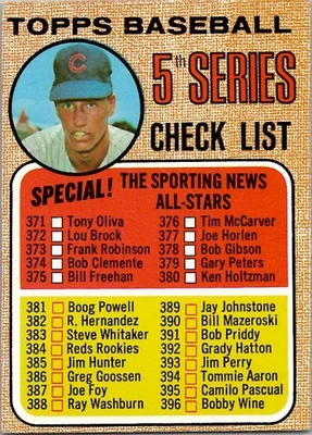 Lista de verificación Topps 1968 #356 Ken Holtzman excelente estado sin marca Foto 1 de 2
