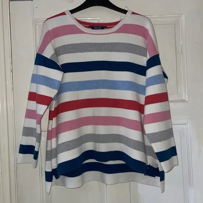 Joules Women's Striped Pullover Thick Cotton. Jumper Size 14.  - Image 1 of 4
