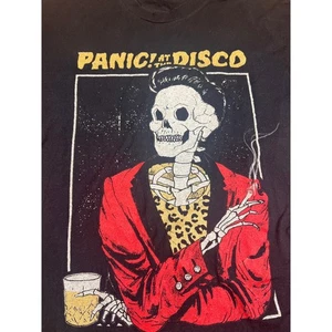 T-shirt Panic At The Disco Death of a Bachelor Tour maglietta nera grande band - Foto 1 di 6