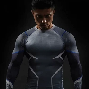 Lo último Avengers Age of Ultron Quicksilver Hombres Mangas Largas Camiseta Ajuste - Imagen 1 de 3