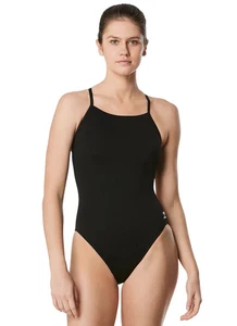 Traje de baño Speedo Endurance Plus talla 8 negro espalda deportiva traje de entrenamiento de una pieza - Imagen 1 de 12