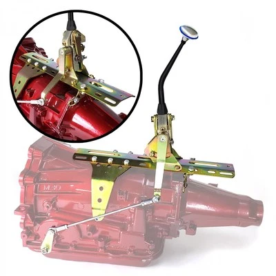 Kit de palanca de cambios de transmisión de cambio lateral de lujo con 10 brazos negros para GM TH350 Foto 1 de 4