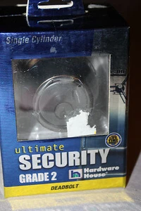 NEW - SINGLE CYLINDER GRADE 2 DEADBOLT - ULTIMATE SECURITY - SATIN STAINLESS - Picture 1 of 4