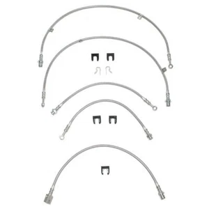 01-05 GM 2500 SUV Brake Hose Kit, 5pcs; Braided Stainless - Picture 1 of 1