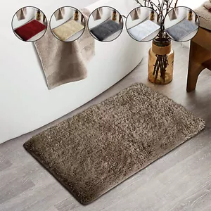 Non-Slip Bath Mat Extra Large Bathroom Rugs Water Absorbent Toilet Pedestal Mats - Picture 1 of 41
