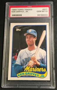 1989 KEN GRIFFEY JR TOPPS TRADED ROOKIE PSA 10 MARINERS HOF 50-50? (367) - Picture 1 of 2