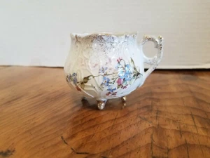 Handpainted Porcelain footed MINI Demitasse Coffee Tea Cup #858 - Picture 1 of 6