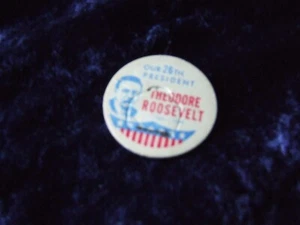 1960er Präsident Theodore Roosevelt Teddy Vintage Milchflaschenverschluss (1964?) - Bild 1 von 2