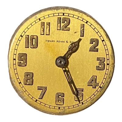 RARE Henry Kohn & Sons Watch Movement 15 Jewels Concord Watch Co 3 Adj Swiss - Image 1 of 4