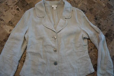 Blazer Jill Lino Mangas Largas Beige Gris Chaqueta 3 Botones Talla PS Foto 1 de 4