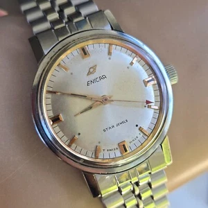 Vintage ENICAR Ocean Pearl men's manual wind watch AR-1140 17Jewels swiss 1960s - Picture 1 of 23