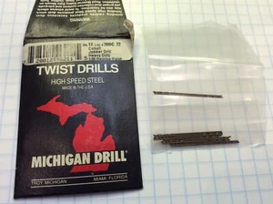 11 pc Michigan Drill #72 300C HSS Cobalt Jobber HD 135° Point USA New (675) - Picture 1 of 4