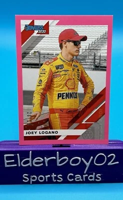Joey Logano /25 Pink Parallel 2020 Panini Donruss Racing Nascar Pennzoil Ford - Image 1 of 3