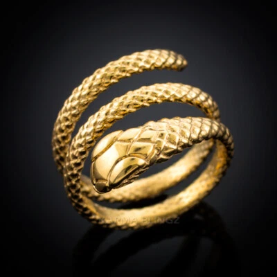 Solid Gold Rolling Snake Ring - Image 1 of 4