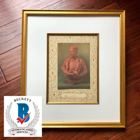 THOMAS EDISON * BAS BECKETT MINT 9 * Signed Unpersonalized Bust Photo Autograph Cover