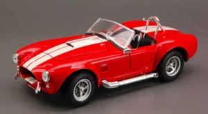 MODELLINO AUTO STATICO WELLY SHELBY COBRA 427 SC 1965 ROSSO/BIANCO SCALA 1:24 - Foto 1 di 2