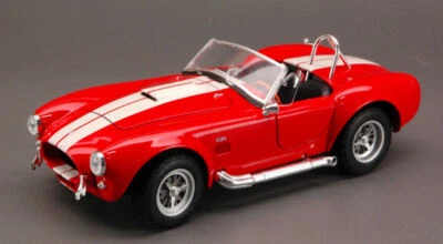 MODELLINO AUTO STATICO WELLY SHELBY COBRA 427 SC 1965 ROSSO/BIANCO SCALA 1:24 - Immagine 1 di 2