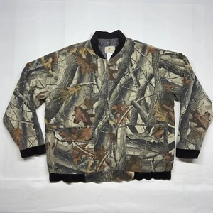 Mens Realtree Hardwoods Camo Thin Lined Hunt Jacket sz L Wells Creek Outfitters - Picture 1 of 12