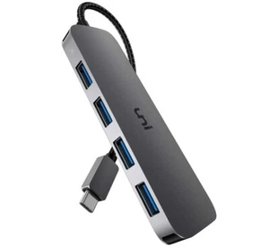 Uni USB C a USB Hub Adattatore Multiporta Alluminio 4 Porte USB C Sdoppiatore per La... - Foto 1 di 5