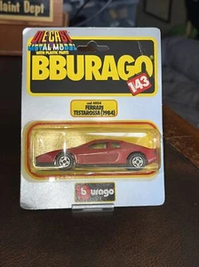Vintage NOS Unopened 1983 Burago 1/43 Red Ferrari Testarossa - Picture 1 of 3