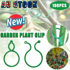 100pcs Garden Plant Clip Reusable Fruits Tomato Vine Grow Support Holder StraOD - Picture 1 of 12