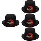 4 PCS Pet Hat Black Accent Decor Christmas Costume Dome