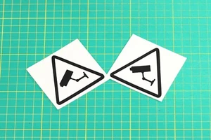 2x CCTV Stickers SMALL Signs Car House Window Door Security Camera Warning #2 - Picture 1 of 1