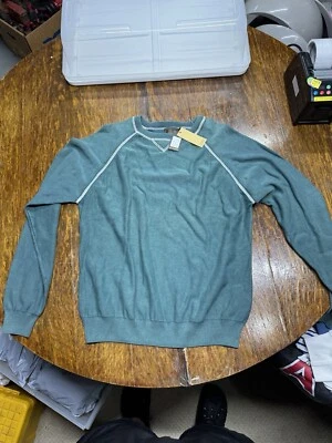 Hombre FX/Fusion Azul Cuello Redondo Manga Larga Suéter Talla Mediana Foto 1 de 3