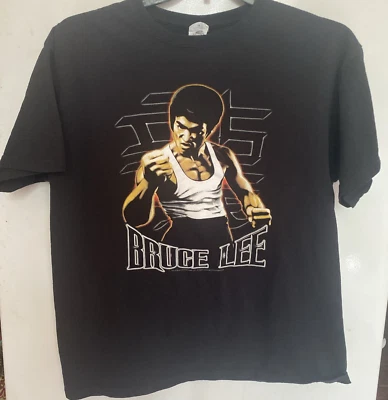 Camisa Bruce Lee vintage GRANDE NEGRA Foto 1 de 4